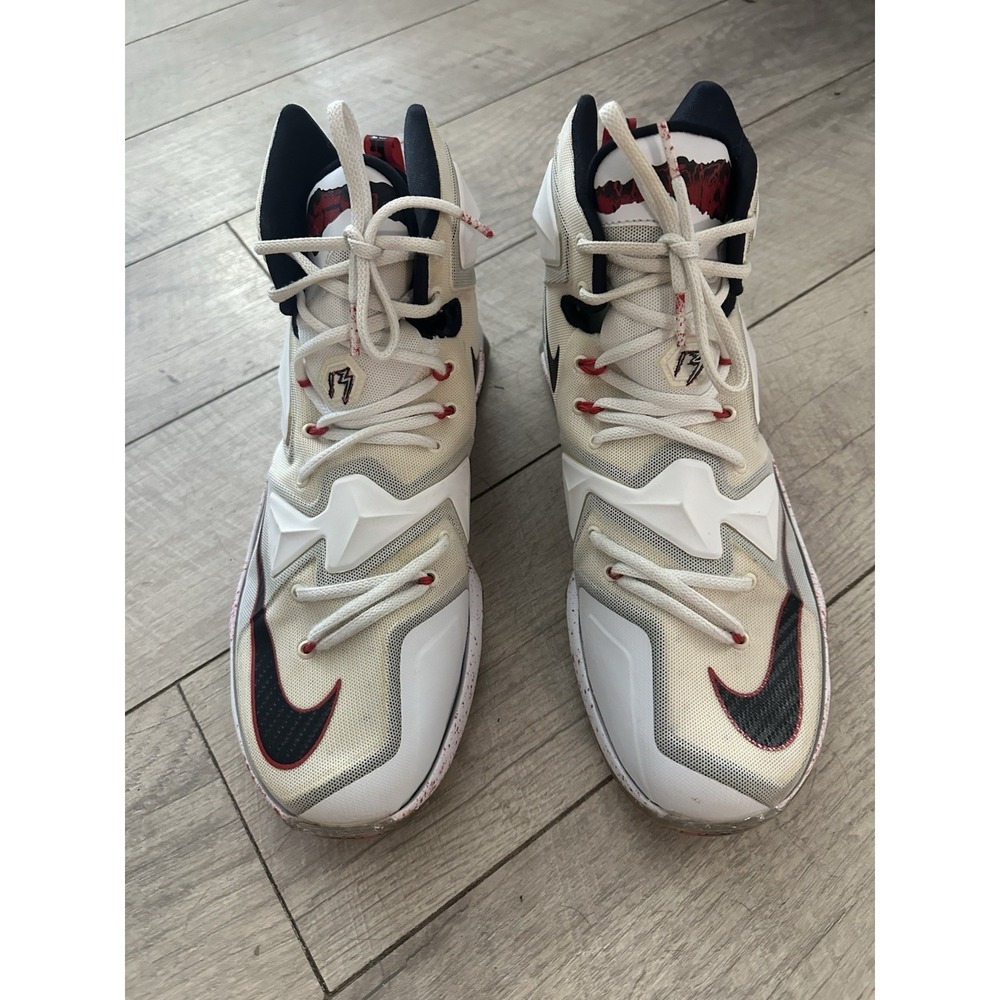 Nike LeBron 13 XIII Friday The 13th Horror Flick White Red 807219-106 Men 12